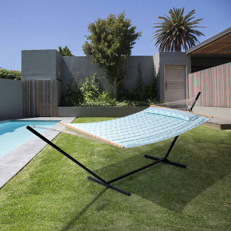 Bayou Breeze Double Spreader Bar Hammock with Stand & Reviews Wayfair